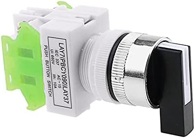 Vevel Lay37 22mm Rotary Switch 2/3 Позиција на копчето Ротари 1NO/1NC и 2NO ROTARY SWITCH SWITCH DPST SWITCH 660V UI 10A ITH