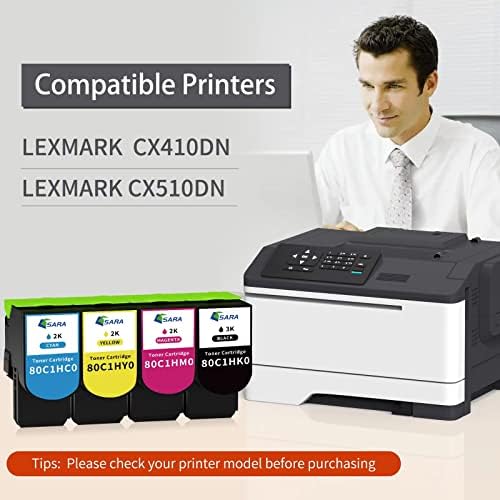 Замена за Lexmark 801H тонер со висок принос за CX410 CX410DE CX410DTE CX510 CX510DE CX510DTHE CX510DHE 80C1HK0 801HK 80C1HC0 801HC 80C1HM0