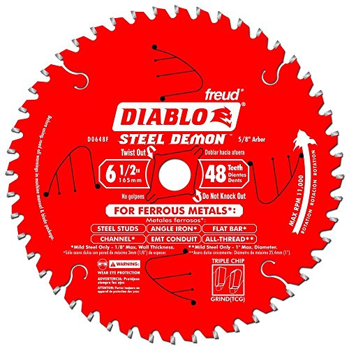 Diablo Steel Demon 6-1/2 x 48-заби TCG метал сечило за сечење пила