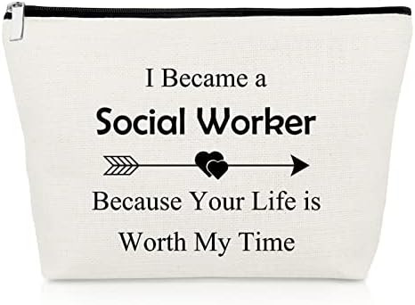 Подароци за охрабрување За Ќерка Социјален Работник Инспиративни Чанти За Шминка Социјален Работник Подароци За Благодарност За