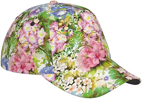 Природни цвеќиња бејзбол капа, жени тато капи мода смешни обични сончеви спортови капи.