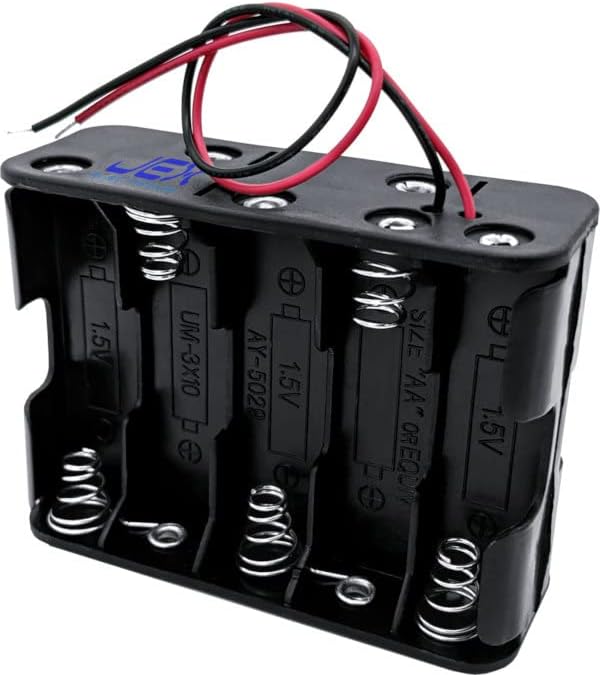 JEX Electronics Ten/10x AA DIY Батеријата на батеријата кутија кутија база 15V/12V волт со голи жици краеви