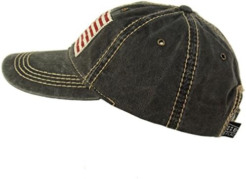 Унисекс измиен памук гроздобер САД знаме со низок профил летен бејзбол капа капа
