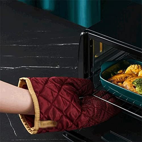 Zlxdp 2pc/Поставете микробранова печење BBQ ракавица за ракавици кои не се лизгаат кујнски митнички
