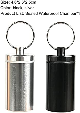 Мала кутија за џебни пилули за клучеви, алуминиумска легура преносен мини пилуларски организатор на куќиште за чанта, метална пилула