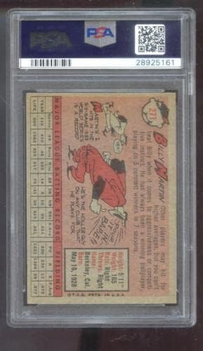 1958 Топпс 271 Били Мартин ПСА 6 оценета бејзбол картичка МЛБ Детроит Тигерс - Плабни бејзбол картички