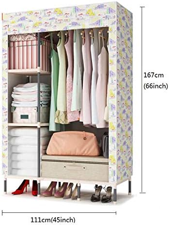 Плакарот за гардероба Hmeigui за преносни облеки во спална соба - Организатор за складирање на Оксфорд, Организатор за складирање на Оксфорд,