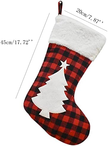 5#GS Божиќ печатено порибување волна, приврзоци за Божиќни украси, чорапи за торби за подароци