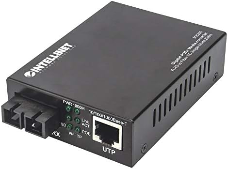 Gigabit PoE+ Media Converter 1000Base-T RJ45 порта до 1000base-lx единечен режим, 20 км, POE+ Инекторски модел Број: 508209