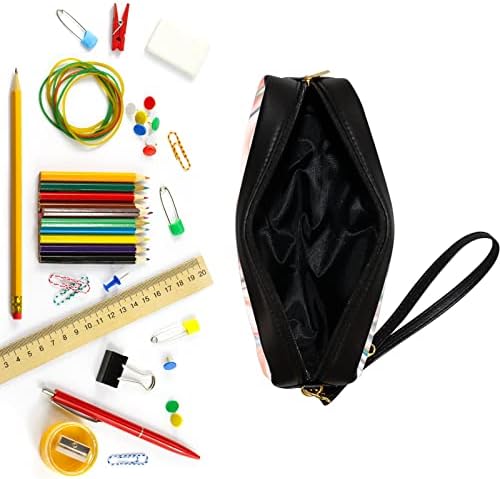 Colourlife Pencil Case Tagks Marbling Paint Splash Leather Zipper торбичка торба за шминка козметичка торба држач за моливи за возрасни момчиња девојчиња