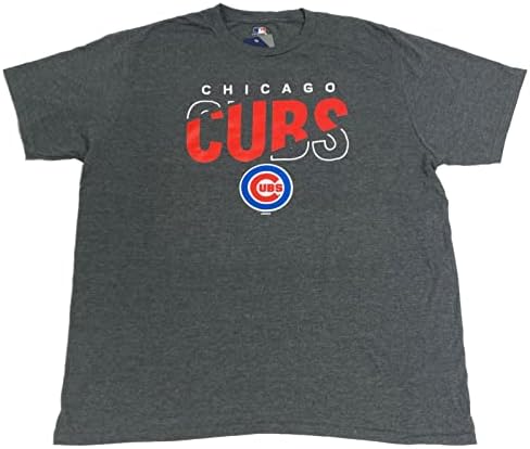 Фанатици Машки МЛБ Чикаго младенчиња исечени на маицата со краток ракав за потера-сива боја