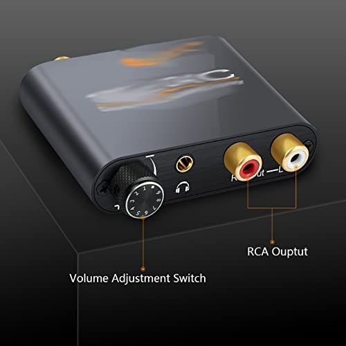 LLAMN 192 Khz DAC Коаксијален Оптички За Аналоген RCA R/L Аудио 3.5 mm Приклучок Dac Аудио Декодер Со Адаптер За Конвертор На Јачина На Звук За ДВД