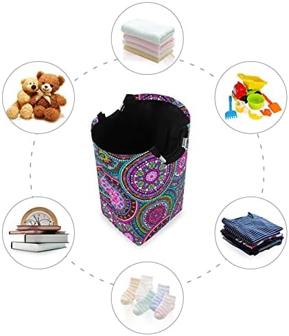 Jumbear мандала корпа за перење склопувачки голема облека ја спречува корпа за складирање на расадник со рачка за спална соба,