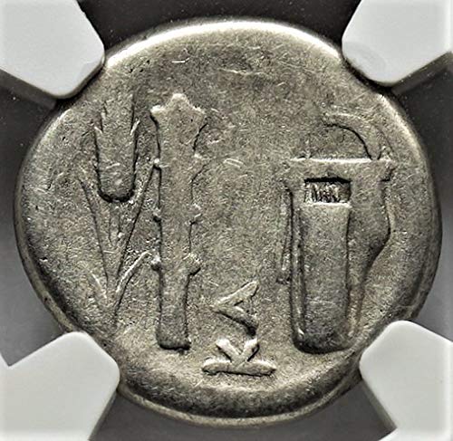 ГР 3-2 Век П. Н. е. Античка Грција грчки Град Калатис Автентична Античка Сребрена Монета Драхм Многу Добар НГЦ