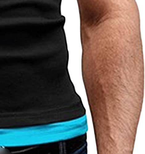 МАЈИФУ-ГЈ МАШИ МОНСКИ Атлетски атлетски атлетски дуксери со кратки ракави мускули за вежбање, џемпери за џемпери класичен стилски пријателски за