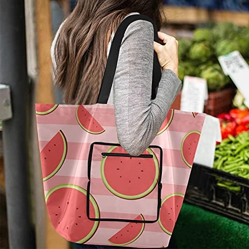 Парчиња лубеници што можат да се преклопуваат торбичка за рамо, торба за намирници што може да се употреби, тешка школа торба торба