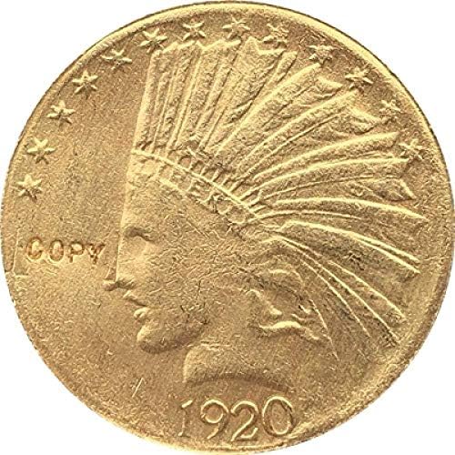 24-К Позлатени 1920 - $10 Злато Индискиот Половина Орел Монета Копија Копија Подарок За Него