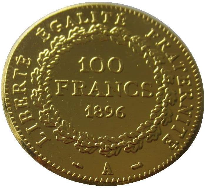100 франци 1878-1906 Факултативно француски франк странски копија злато позлатена комеморативна монета