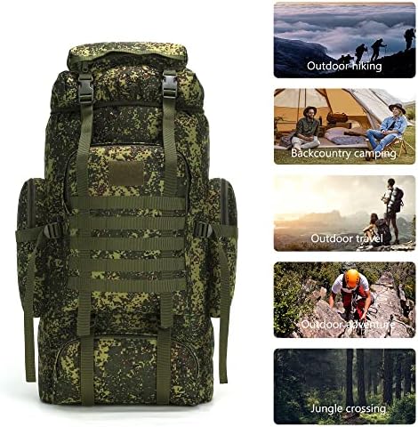 Bnmjvjl 70L пешачки ранец Воен тактички кампување прилагодливи водоотпорни спортови торби за искачување
