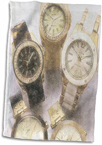3drose florene Decorative - избледени златни и леопард часовници - крпи