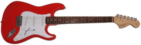Aredаред Лето потпиша автограм со целосна големина Црвена фендер Стратокастер Електрична гитара A W/ James Spence Authentication JSA COA - Триесет