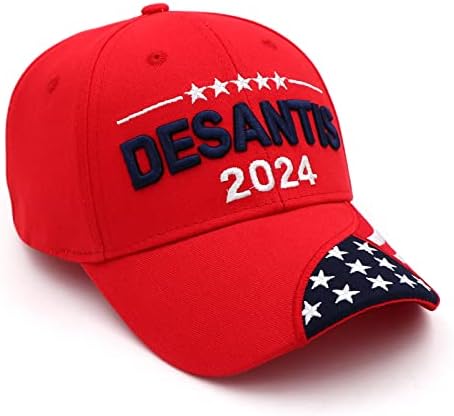 Десантис 2024 капа, направете ја Американската бејзбол капа на Флорида, прилагодлива вез, мага капа за Рон Десантис