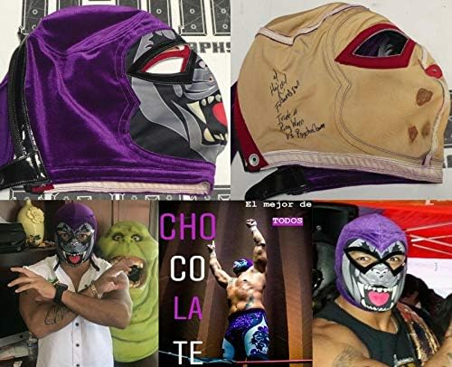 Ел Хијо дел Фантазма потпишан прстен што се носи користена маска Бас Коа Ааа Сантос Ескобар NXT - Автограмирано борење разни предмети