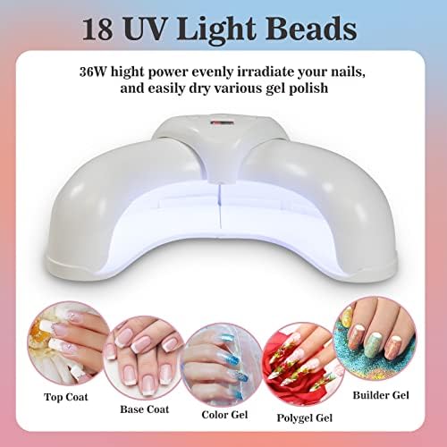 Hohotti UV светло за нокти LED гел ламба за нокти за нокти за нокти за нокти за гел преносно сонце УВ лежење светло за лекување професионални