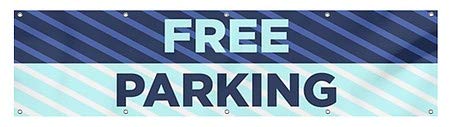 CGSignLab | Бесплатно паркирање -Стрип сина тешка винил банер на отворено | 8'x2 '