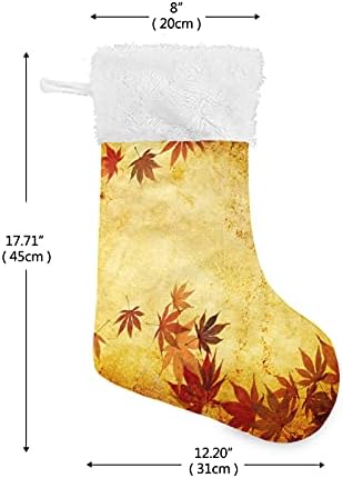 Алаза Божиќни чорапи гранџ есенски јавор остава класични персонализирани големи декорации за порибување за семејни сезонски празници