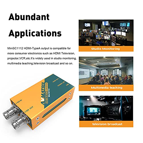 AVMATRIX MINISC1112 AV Дигитален Врвен Квалитет 1080P 3G-SDI до HDMI + Аудио Аудио Екстрактор Конвертор