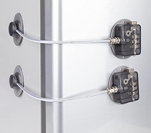 2 пакувања Комбинација за заклучување на ладилникот за заклучување на фрижидер за заклучување на бравата за заклучување на вратата