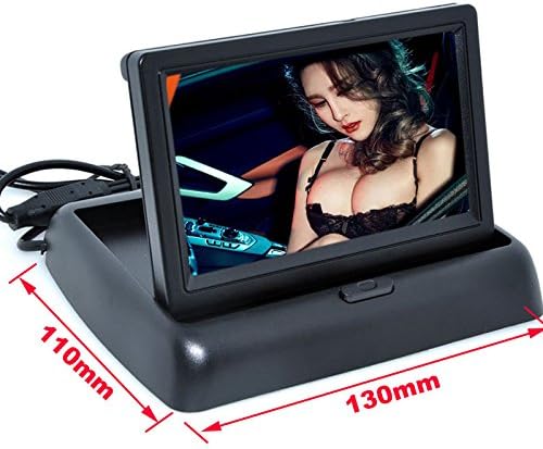 Auto Wayfeng® 2ch Видео 4.3 ПРЕКЛОПЕН TFT LCD Боја Hd CCD Автомобил Заден Поглед Камера Ретровизор Автомобил Монитор