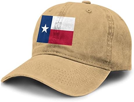 Знаме На Тексас Бејзбол Капи Унисекс Мека Каскет Капа Мода Тексас Капа Гроздобер Прилагодлив Татко Шапка Црна