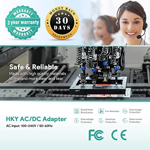 HKY 19V AC адаптер компатибилен со PetSafe IF-100 IF-300 IF-101 RFA-374 RFA-443 300-034 650-231 650-297 PIF00-15001 PIF00-13663 RFA-554 RFA-584