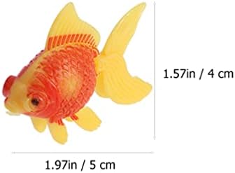 Нубести Пластичен аквариум 10 парчиња вештачки златен риба аквариум риби пластична златна риба украс се движи лебдечка златна рипка за