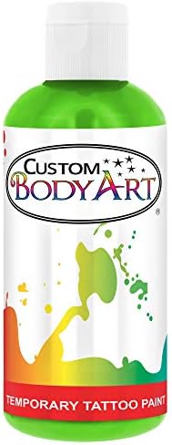 Обична уметност на телото 8-унца бела привремена воздушна четка за тетоважа Тетоважа уметност боја алкохол базирана на алкохол