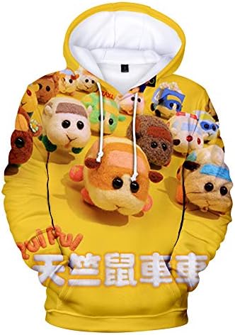 Pui Pui Molcar Hoodie 3D џемпер со долги ракави жени машка тренерка Harajuku улична облека модна облека