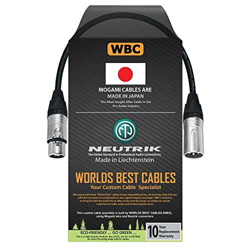 Најдобри кабли во светот 2 стапала - Балансиран кабел за микрофон, изработен со употреба на жица Mogami 2549 и Neutrik NC3MXX