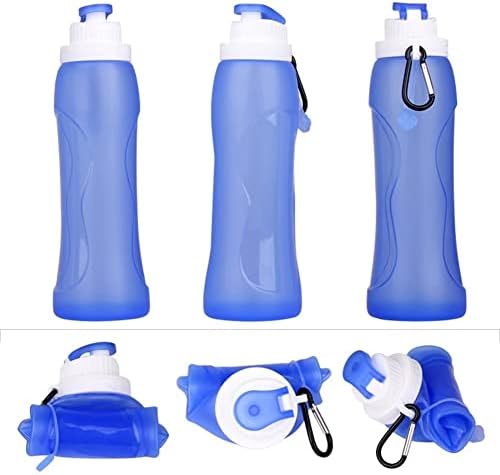 KDKD 500ml Силиконски шише со вода што може да се преклопи 500 ml Топ силиконски шишиња со вода за патување на отворено