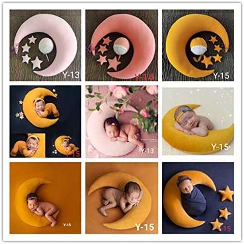 CHBC новороденче Фотографија реквизити перница, бебе фотографија позирајќи грав месечина перница за слики, бебе капа што позира грав Месечината