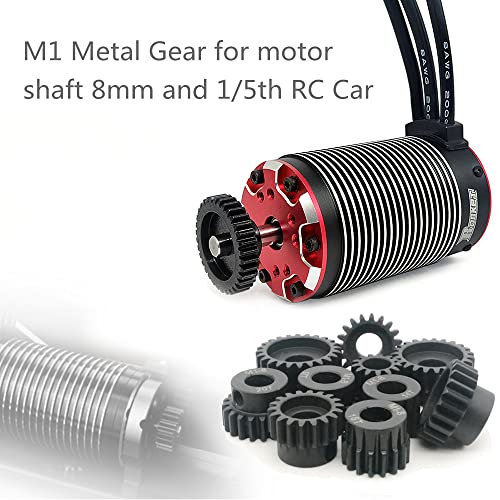 Замена на Kingval 5PCS M1 8mm 18T 19T 20T 21T 22T челик пинионски менувач Компатибилен со 1/5 RC автомобил без четка мотор без четка