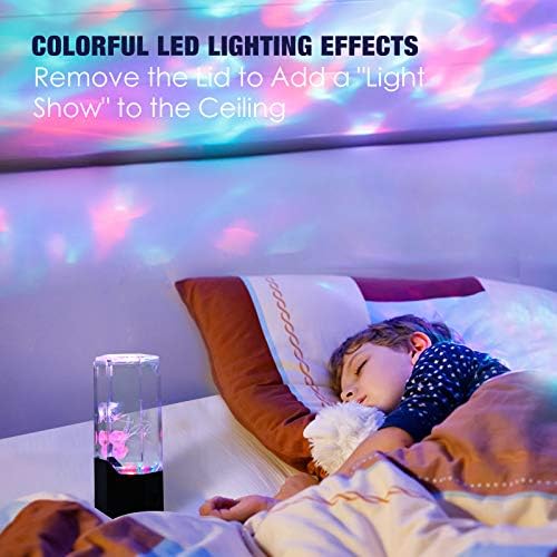 LED сон медуза лава ламба со живописни RGB боја што се менуваат светлосни ефекти, сензорна синтеза на мини медуза расположение