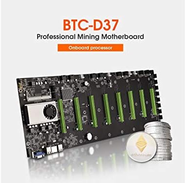 BTC-D37 рударски процесор за матична плоча Поставете 8 слот за видео картички Поддршка DDR3 Меморија Интегрирана VGA Ниска потрошувачка