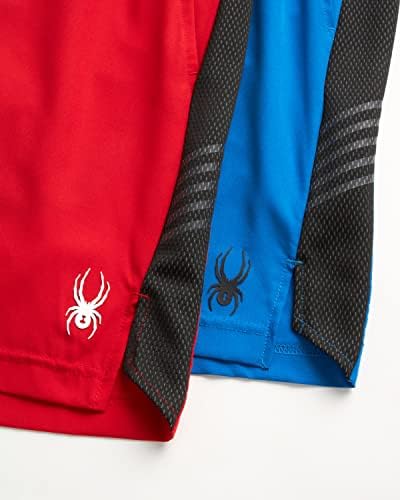 Атлетски шорцеви за мажи Спајдер - 2 пакувања со активни перформанси во кошарка шорцеви со џебови