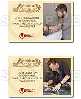 Крис Хемсворт И Том Хидлстон Со Автограм 27€40 Тор: Оригиналниот Постер На Темниот Свет