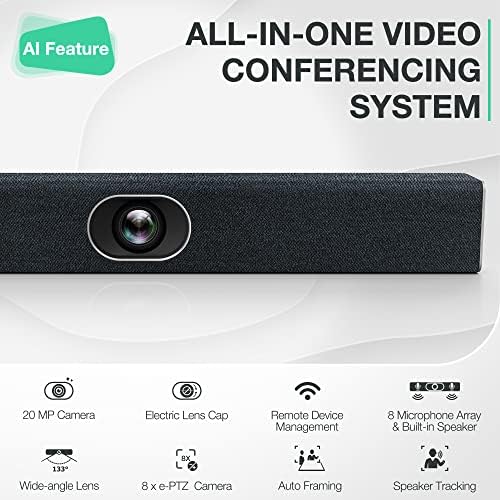 Систем за видео и аудио конференции на Yealink UVC40 & CP700 со тимови за звучници за звучници на Dongle USB Bluetooth