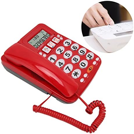 Corded Telefone, Plug and Plage Caller ID жичен фиксни кратенки меморија со индикатор за Office for Home
