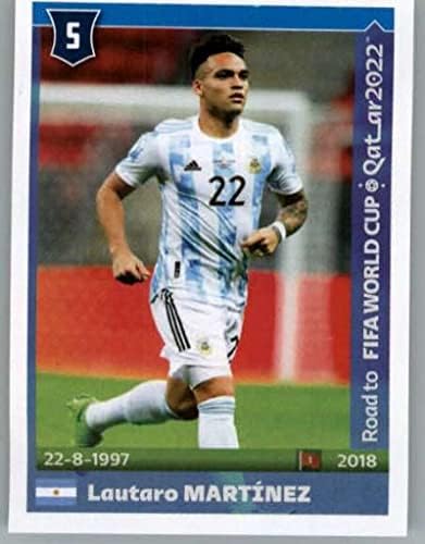 2021 налепници на Панини: Пат до Светскиот куп на ФИФА Катар 202229 Лаутаро Мартинез Аргентина Фудбал мини налепници за тргување со картички