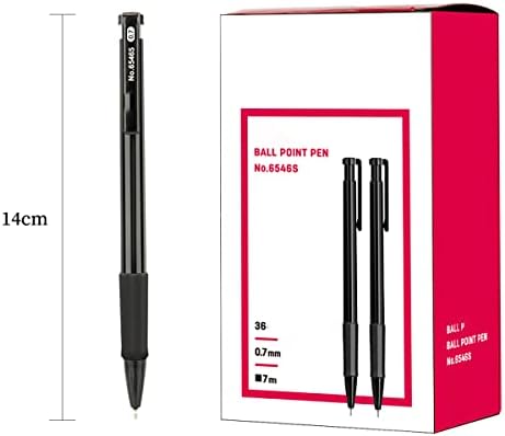 Pens Pens Pens Pens Pens Pens од 36 пенкала за мастило, фино точка, 0,7 mm, црно мастило, одлични пенкала за пишување со мека зафат